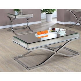 Furniture of America Sundance Chrome 3pc Coffee Table Set