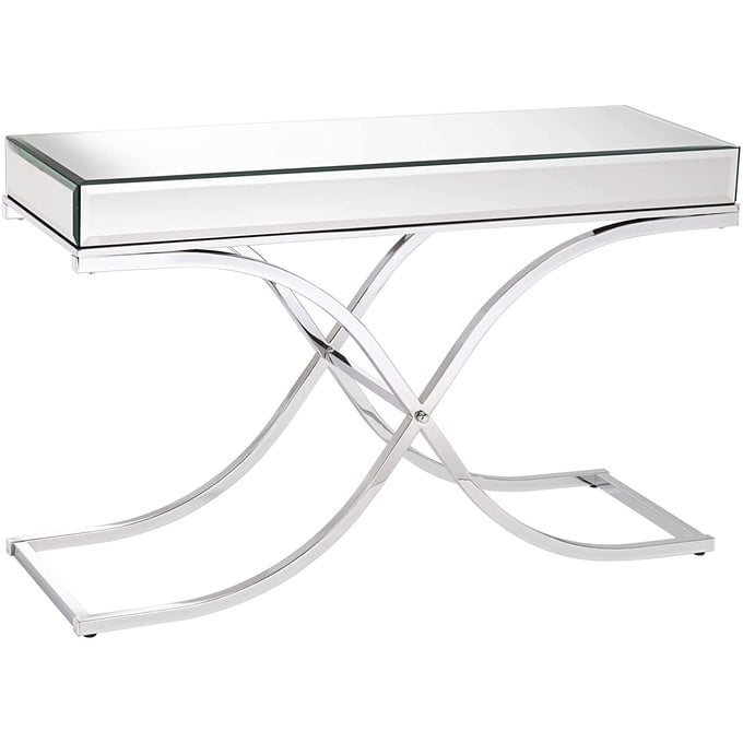 Furniture of America Sundance Chrome Sofa Table FOA-CM4230CRM-S