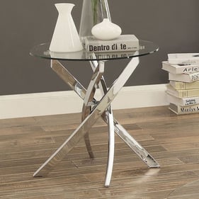 Furniture Of America Laila Chrome End Table