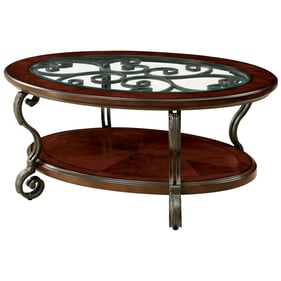 Furniture of America May Brown Cherry Coffee Table