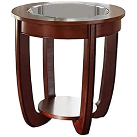 Furniture of America Crystal Falls Dark Cherry End Table