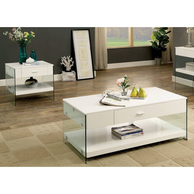 Furniture of America Raya 3pc Coffee Table Set FOA-CM4451-OCT-S2