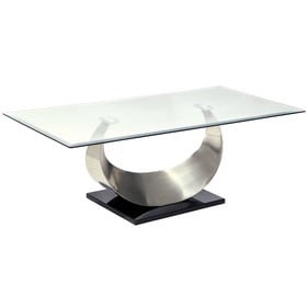 Furniture of America Orla Satin Plated Black Coffee Table