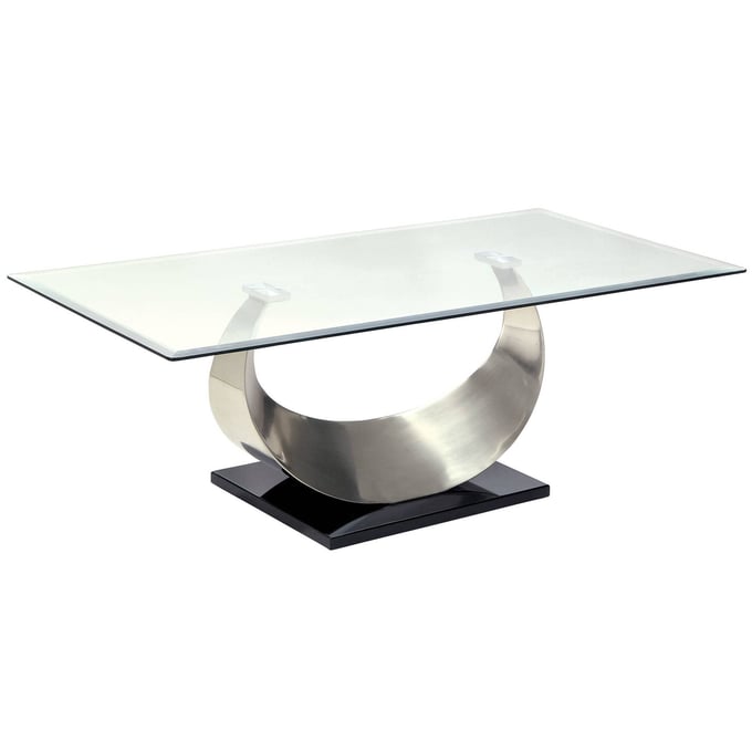 Furniture of America Orla Satin Plated Black Coffee Table FOA-CM4726C-TABLE