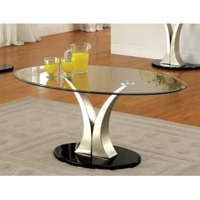 Furniture of America Valo Satin Plated Black Coffee Table