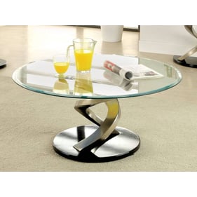 Furniture of America Nova Satin Plated Black Coffee Table