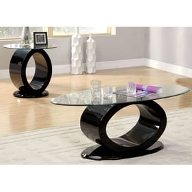 Furniture Of America Lodia Black 3pc Coffee Table Se