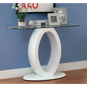 Furniture of America Lodia White Sofa Table