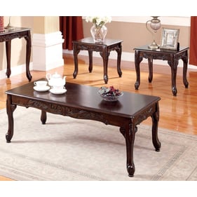 Furniture of America Cheshire Dark Cherry 3pc Coffee Table Set