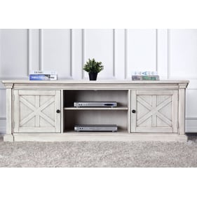 Furniture of America Georgia Antique White 72 Inch TV Stand