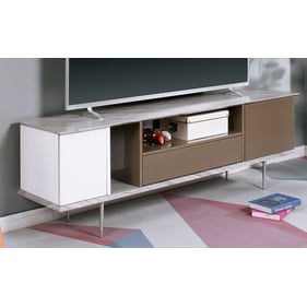 Furniture of America Blair White Champagne Gray TV Console