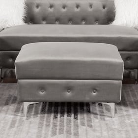 Furniture of America Ciabattoni Gray Ottoman