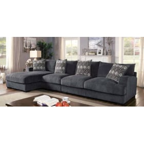 Furniture of America Kaylee Gray Large L Shaped Sectional