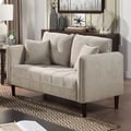 Loveseat w/ Pillows, Light Gray