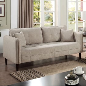 Furniture of America Lynda Light Gray Sofa with Pillows