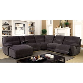 Furniture of America Karlee Gray Sectional with Console