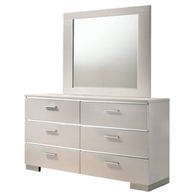 Furniture of America Malte White Dresser and Mirror