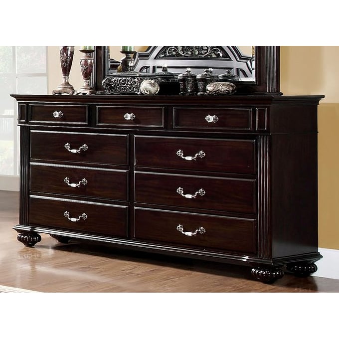 Furniture of America Syracuse Dark Walnut Dresser FOA-CM7129D