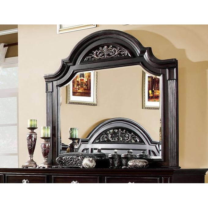 Furniture of America Syracuse Dark Walnut Mirror FOA-CM7129M