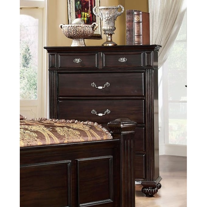 Furniture of America Syracuse Dark Walnut Chest FOA-CM7129C