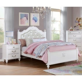 Furniture Of America Belva White 4pc Bedroom Set With Twin Bed