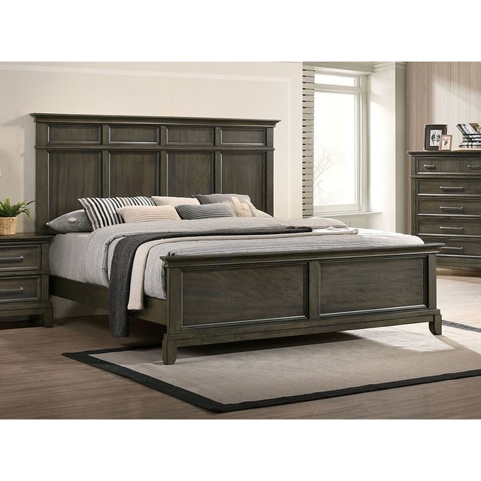 Furniture of America Houston Gray King Bed FOA-CM7221GY-EK-BED