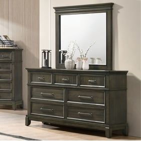 Furniture Of America Houston Gray Dresser And Mirror