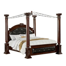 Furniture of America Mandalay Brown Cherry Queen Bed