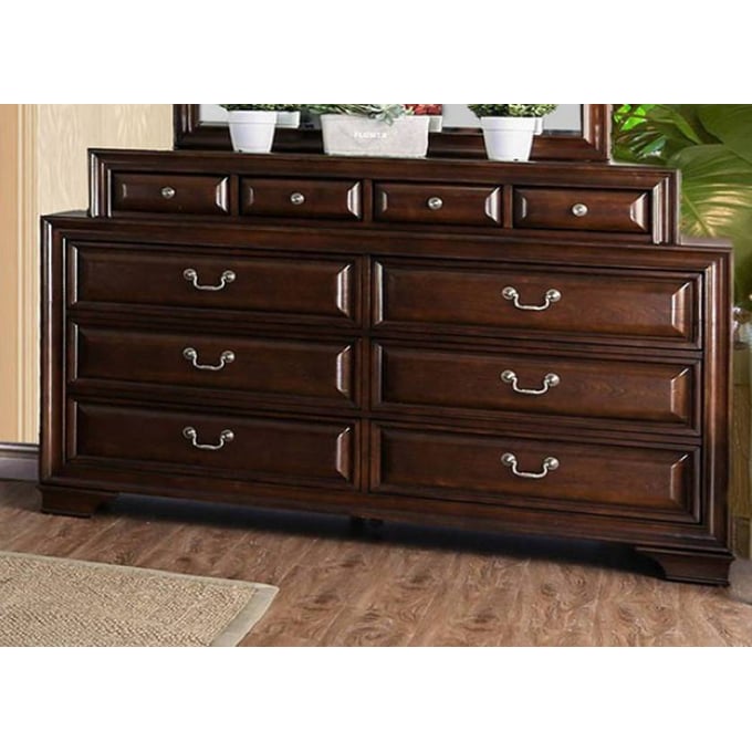 Furniture of America Brandt Brown Cherry Dresser FOA-CM7302CH-D