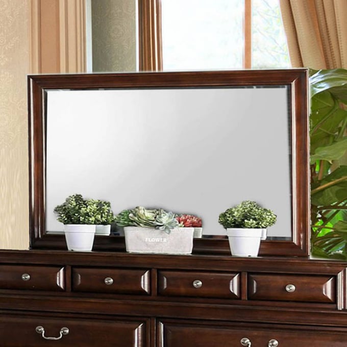 Furniture of America Brandt Brown Cherry Mirror FOA-CM7302CH-M