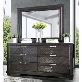 Furniture of America Argyros Espresso Dresser and Mirror