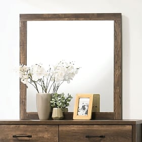 Furniture of America Duckworth Light Walnut Mirror