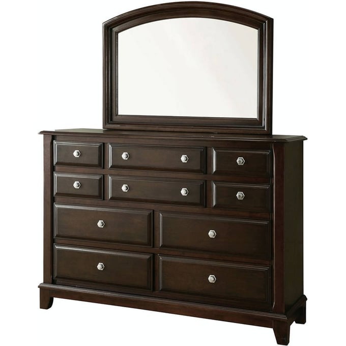 Furniture of America Litchville Dresser and Mirror FOA-CM7383-DRMR