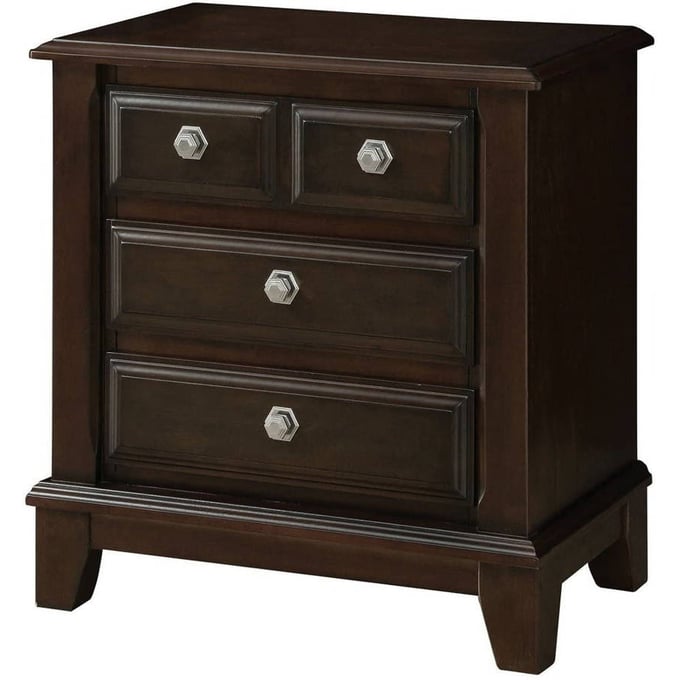 Furniture of America Litchville Brown Cherry Night Stand FOA-CM7383N