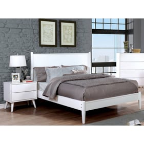 Furniture Of America Lennart II White 4pc Bedroom Set With Full Bed