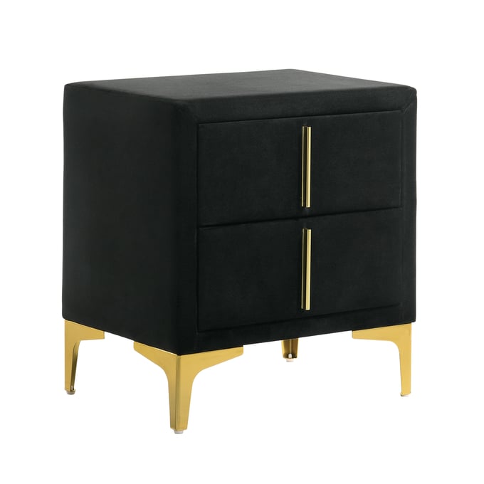 Furniture of America Florizel Black Night Stand FOA-CM7411BK-N