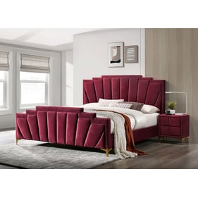 Furniture Of America Florizel Red 2pc Bedroom Set With King Bed