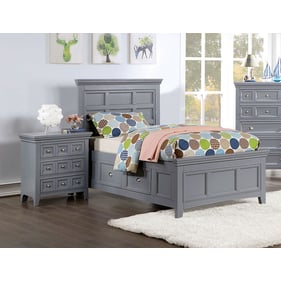 Furniture Of America Castlile Gray 4pc Bedroom Set With Twin Bed