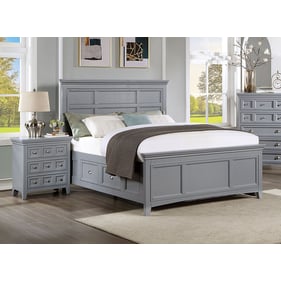 Furniture Of America Castlile Gray 4pc Bedroom Set With Full Bed