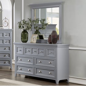 Furniture Of America Castlile Gray Dresser And Mirror