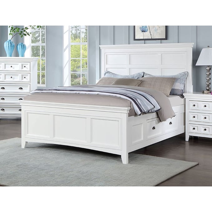 Furniture of America Castile White King Bed FOA-CM7413WH-EK-BED