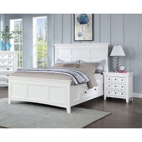 Furniture Of America Castile White 4pc Bedroom Set With Full Bed