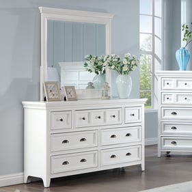 Furniture Of America Castile White Dresser And Mirror