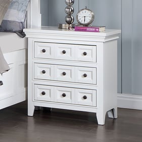 Furniture of America Castile White USB Night Stand