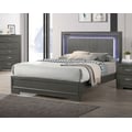 Cal.King Bed, Dark Walnut