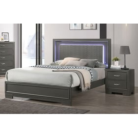 Furniture Of America Alison Dark Walnut 2pc Bedroom Set With Queen Bed