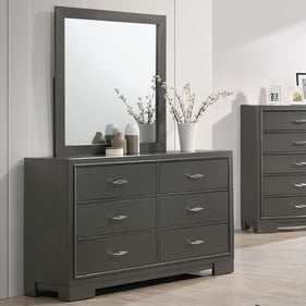 Furniture Of America Alison Dark Walnut Dresser And Mirror