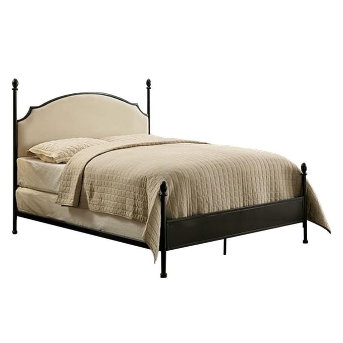 Furniture of America Sinead Powder Coated Gen Metal Beige Twin Bed FOA-CM7420T