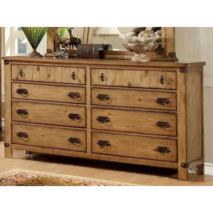 Furniture of America Pioneer Weathered Elm Dresser FOA-CM7449D