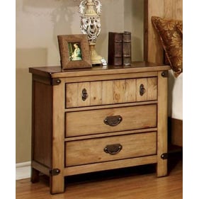 Furniture of America Pioneer Weathered Elm Night Stand